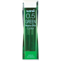 Japan Uni Nano Dia Color Core Erasable Leads - 0.5mm Green