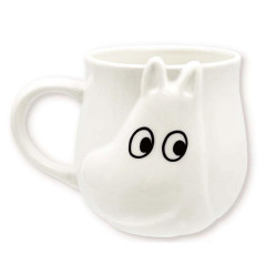 Japan Moomin Die-cut Face Mug - Moomintroll