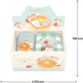 Japan Mogunyan Mug & Mini Towel & Hair Clip Box Set - Cat Pancake Blue Green - 2