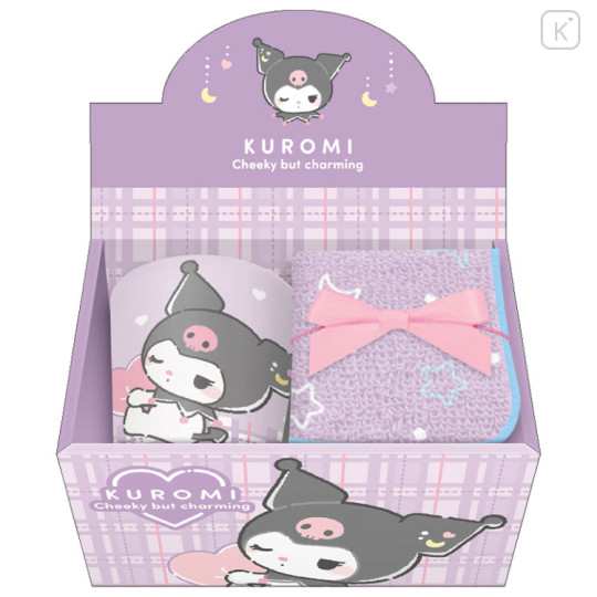 Japan Sanrio Mug & Mini Towel Box Set - Kuromi : Sweet Dream - 1