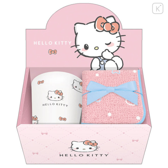 Japan Sanrio Mug & Mini Towel Box Set - Hello Kitty : Love - 1
