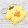 Japan Sanrio Sagara Embroidery Keychain - Pompompurin : Mofumofu Hug Heart - 3