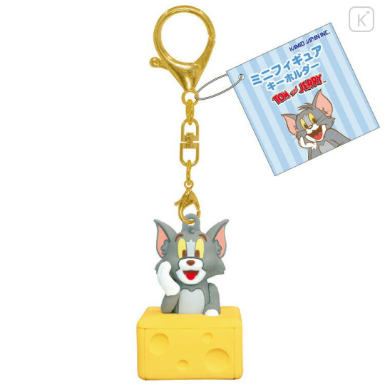 Japan Tom and Jerry Figure Keychain - Tom Thinking Cheese - 1