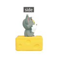 Japan Tom and Jerry Figure Keychain - Tom Thinking Cheese - 2