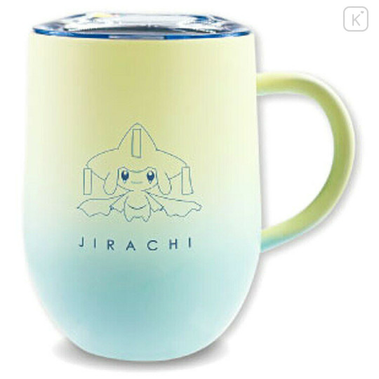 Japan Pokemon Stainless Steel Mug with Lid - Jirachi : Gradient - 1