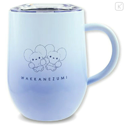Japan Pokemon Stainless Steel Mug with Lid - Tandemaus : Gradient Blue - 1