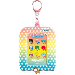 Japan San-X Photo Holder Card Case Keychain - Afro Ken : Star Colorful