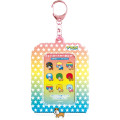 Japan San-X Photo Holder Card Case Keychain - Afro Ken : Star Colorful - 1