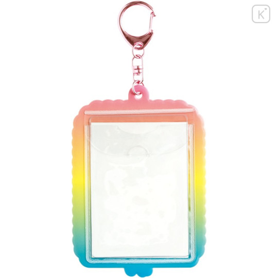 Japan San-X Photo Holder Card Case Keychain - Afro Ken : Star Colorful - 2