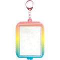 Japan San-X Photo Holder Card Case Keychain - Afro Ken : Star Colorful - 2