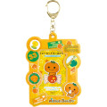 Japan San-X Photo Holder Card Case Keychain - Mikan Bouya : Deep Yellow - 1