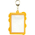 Japan San-X Photo Holder Card Case Keychain - Mikan Bouya : Deep Yellow - 2