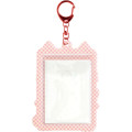 Japan San-X Photo Holder Card Case Keychain - Nyan Nyan Nyanko : Pink - 2