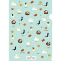 Japan Ghibli A4 Clear File Folder - Kiki's Delivery Service : Jiji Break Time Mint - 1
