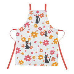 Japan Ghibli Apron - Kiki's Delivery Service : Jiji Flower White