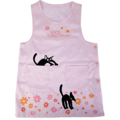 Japan Ghibli Apron - Kiki's Delivery Service : Jiji Flower Light Pink