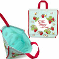 Japan Ghibli Gym Sack Knapsack Drawstring Backpack - Kiki's Delivery Service : Jiji Strawberry Wreath Light Blue - 2