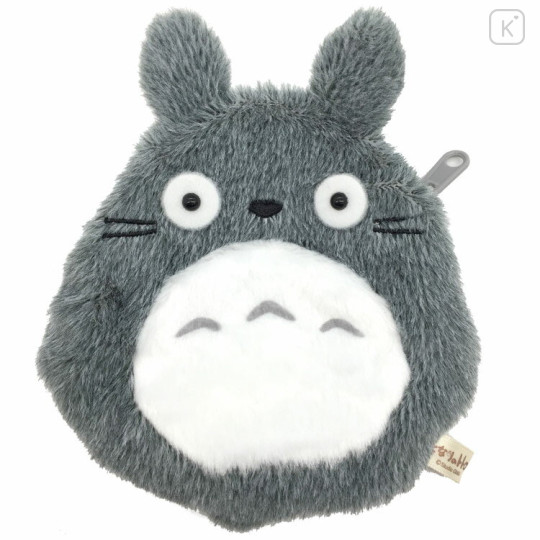 Japan Ghibli Face-shaped Mini Pouch - Totoro : Grey - 1