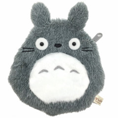 Japan Ghibli Face-shaped Mini Pouch - Totoro : Grey