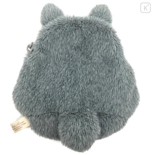 Japan Ghibli Face-shaped Mini Pouch - Totoro : Grey - 2