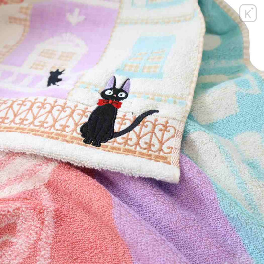 Japan Ghibli Embroidery Face Towel - Kiki's Delivery Service : Jiji Street Colorful - 2