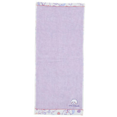 Japan Chiikawa Embroidery Face Towel - Chiikawa & Momonga : Light Purple