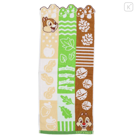 Japan Disney Jacquard Face Towel - Chip & Dale : Friend - 1
