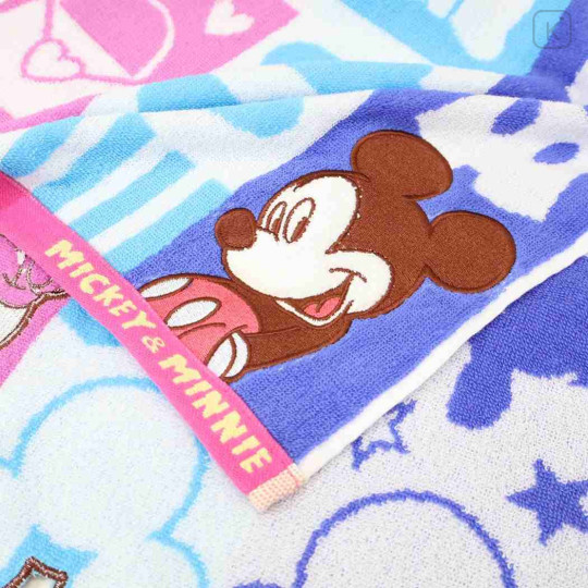 Japan Disney Jacquard Face Towel - Mickey & Minnie : Friend - 2