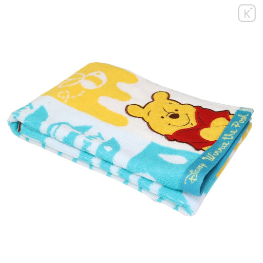 Japan Disney Jacquard Face Towel - Piglet & Pooh : Friend - 3