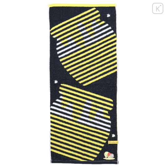 Japan Disney Jacquard Face Towel - Pooh : Honey Be Mine Black - 1