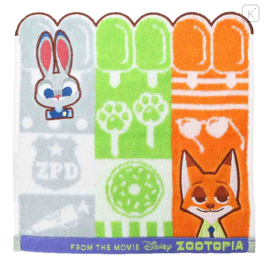 Japan Disney Jacquard Towel Handkerchief - Zootopia : Friend - 1