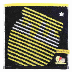 Japan Disney Jacquard Towel Handkerchief - Pooh : Honey Be Mine Black