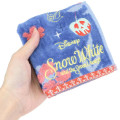 Japan Disney Embroidered Mini Towel Handkerchief - Snow White and the Seven Dwarfs : Silhouette Blue Pink - 3