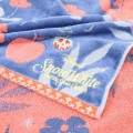 Japan Disney Embroidery Face Towel - Snow White and the Seven Dwarfs : Silhouette Blue Pink - 2