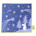 Japan Moomin Embroidered Mini Towel Handkerchief - Moomintroll : Meteor Star Night Forest - 1