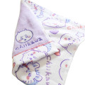 Japan Chiikawa Embroidered Mini Towel Handkerchief - Chiikawa & Momonga : Light Purple - 2