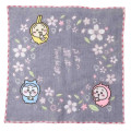 Japan Chiikawa Embroidered Mini Towel Handkerchief - Chiikawa & Hachiware & Usagi : Pajama Flower - 1