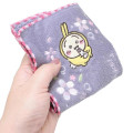 Japan Chiikawa Embroidered Mini Towel Handkerchief - Chiikawa & Hachiware & Usagi : Pajama Flower - 3