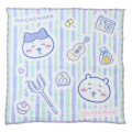 Japan Chiikawa Embroidered Mini Towel Handkerchief - Chiikawa & Hachiware : Hobby Blue Green - 1
