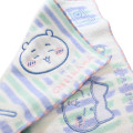 Japan Chiikawa Embroidered Mini Towel Handkerchief - Chiikawa & Hachiware : Hobby Blue Green - 2