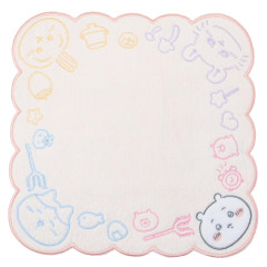 Japan Chiikawa Embroidered Mini Towel Handkerchief - Chiikawa : Beige Pink