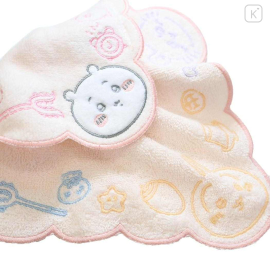 Japan Chiikawa Embroidered Mini Towel Handkerchief - Chiikawa : Beige Pink - 2