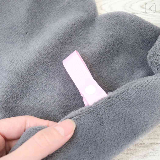 Japan Sanrio Hand Towel with Loop - Kuromi : Wink - 3