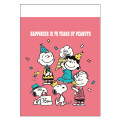 Japan Peanuts Mini Notepad - Snoopy : 75th Anniversary Party Kids Pink - 1