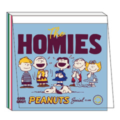 Japan Peanuts Square Memo - Snoopy : Social Club Homies Blue