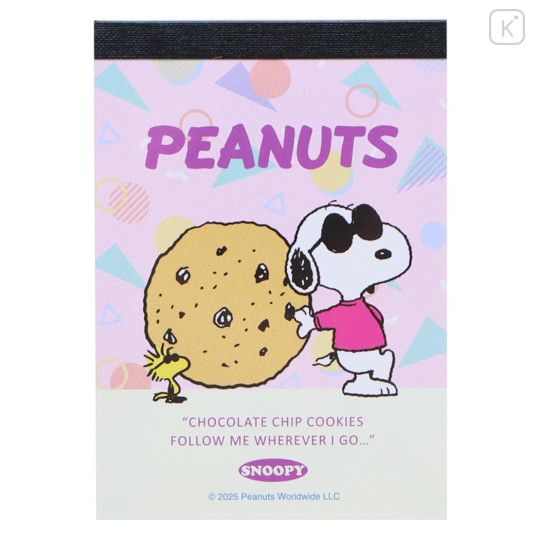 Japan Peanuts Mini Notepad - Snoopy & Woodstock : Petit Collection Joe Cool - 1