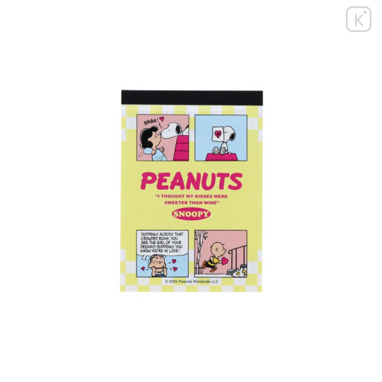 Japan Peanuts Mini Notepad - Snoopy : Petit Collection Comic Yellow - 1