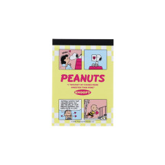 Japan Peanuts Mini Notepad - Snoopy : Petit Collection Comic Yellow