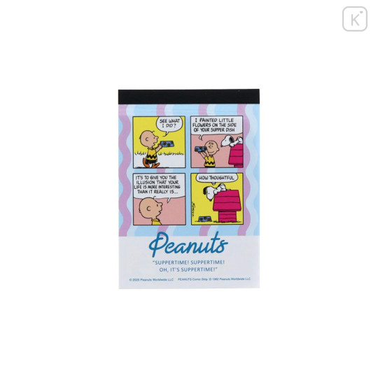 Japan Peanuts Mini Notepad - Snoopy : Petit Collection Comic Blue - 1
