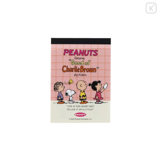 Japan Peanuts Mini Notepad - Snoopy : Petit Collection Pink - 1